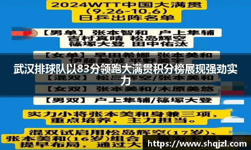 武汉排球队以83分领跑大满贯积分榜展现强劲实力